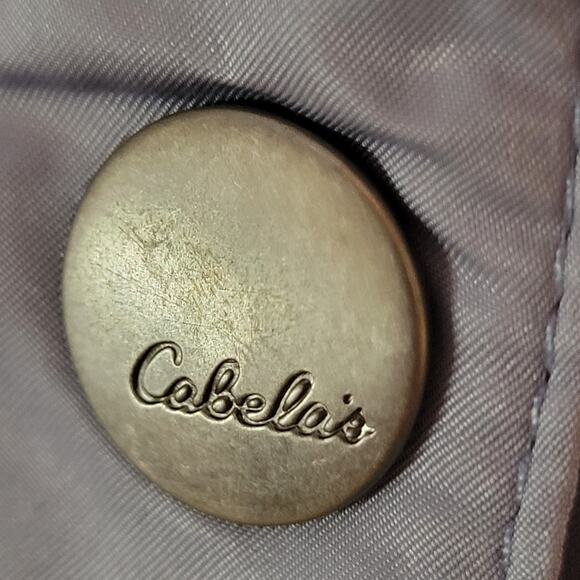 Cabela's Quilted Goose Down Gray Puffer Vest Women's Size XL - Picture 4 of 9